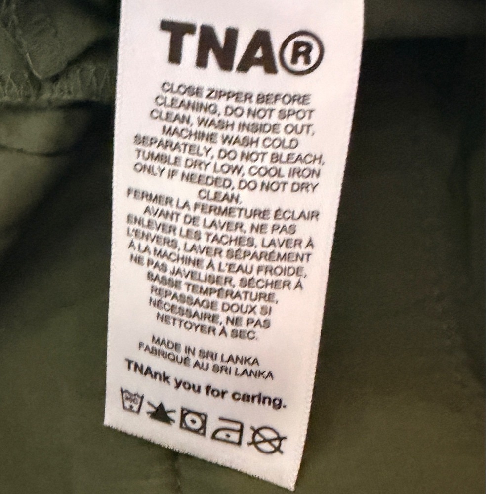 TNA Aritzia Supply Cargo Pants Green Baggy Wide Leg Women Size 6 109818 - Picture 12 of 13